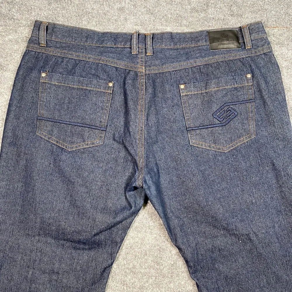 Enyce‎ Sean Combs Co Mens 50x32 Dark Wash Baggy Denim Jeans Relaxed Streetwear